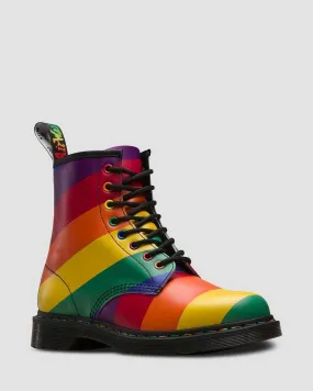 1460 Pride Multi Rainbow Backhand Stripe Boots 