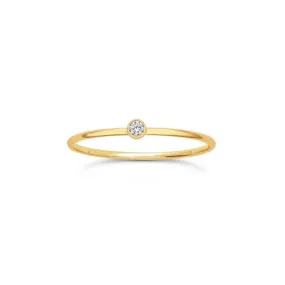 14K GF Dainty Diamond CZ Ring - Shoot Sample