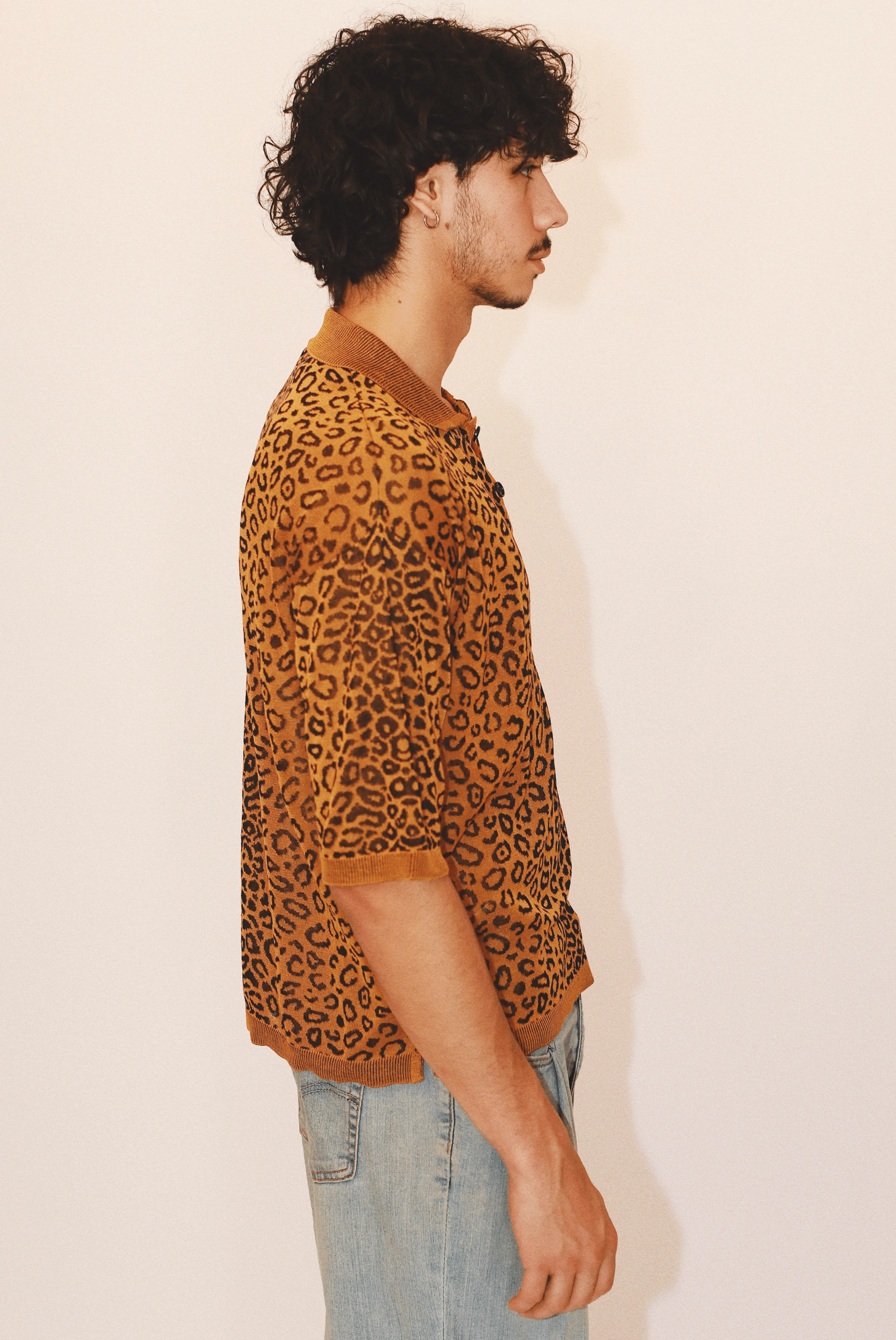 Alessandro Leopard Polo in Organic Cotton