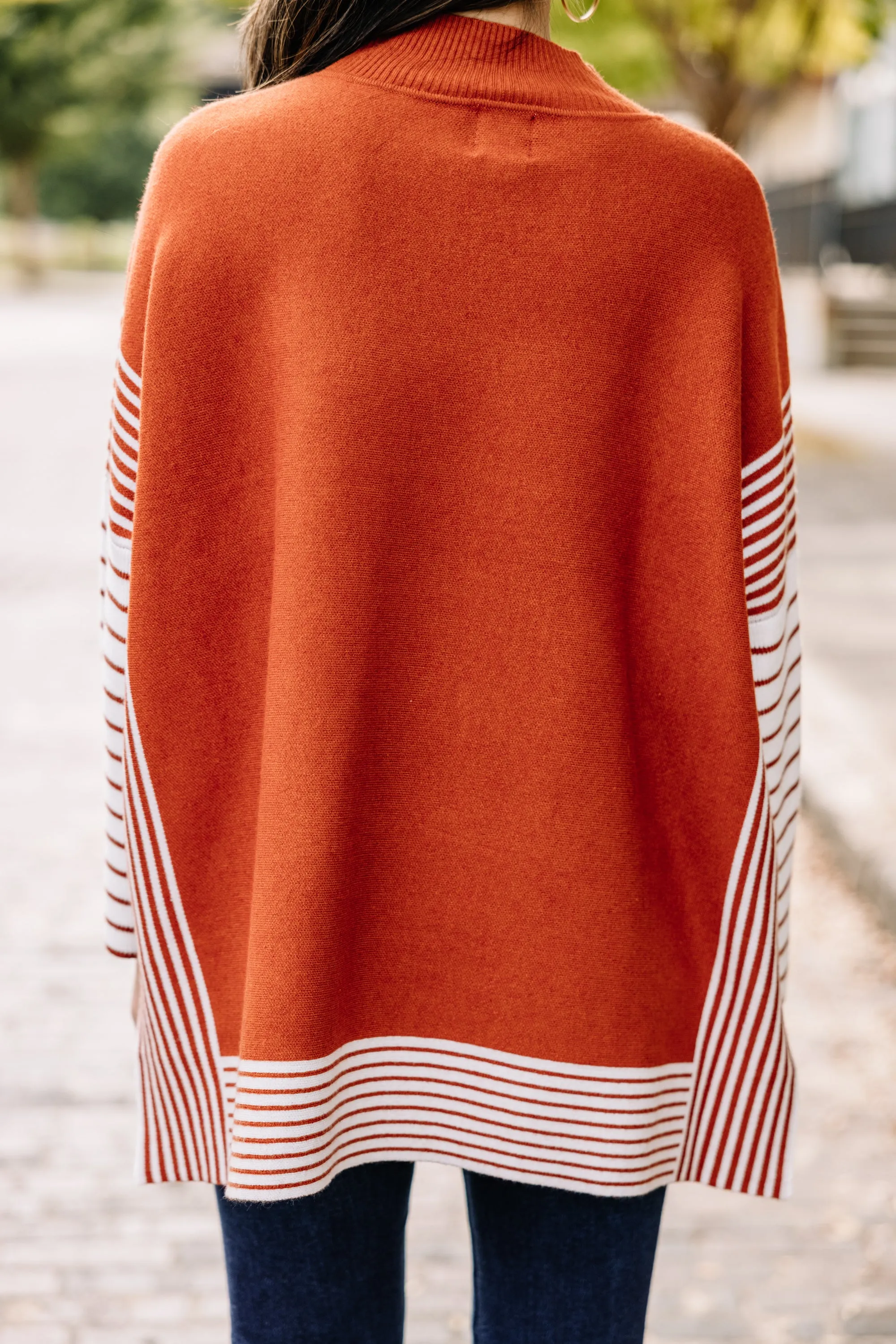 All In Rust Orange Striped Tunic