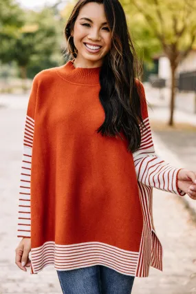 All In Rust Orange Striped Tunic