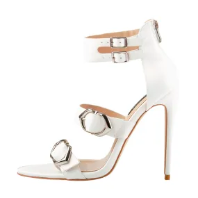 Ankle Strap Buckle Band Stilettos High Heel Sandals