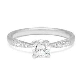 ANNE SPORTUN 14K WHITE GOLD DIAMOND ENGAGEMENT RING WITH TAPERED SHOULDERS (SETTING ONLY)