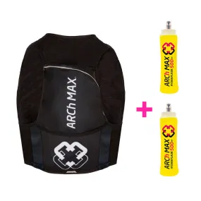 ARCh MAX Hydration Vest 12L Unisex Black   2 Hydraflask 500ml