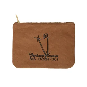 Canvas Graphic Zip Wallet (safety pin brown/black)