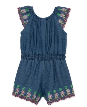 Chambray Woven Romper (12M-24M)