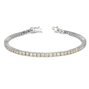 Classic Four Prong Champagne Moissanite Tennis Bracelet