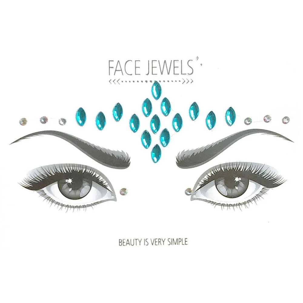 Face Jewels Tribal Face Bindi Sticker Sets 16 Different Styles Faceted Marquis Teardrop Iridescent Clear Colored Gold Diamond Shaped Accent Your Eyes Check Them Out!