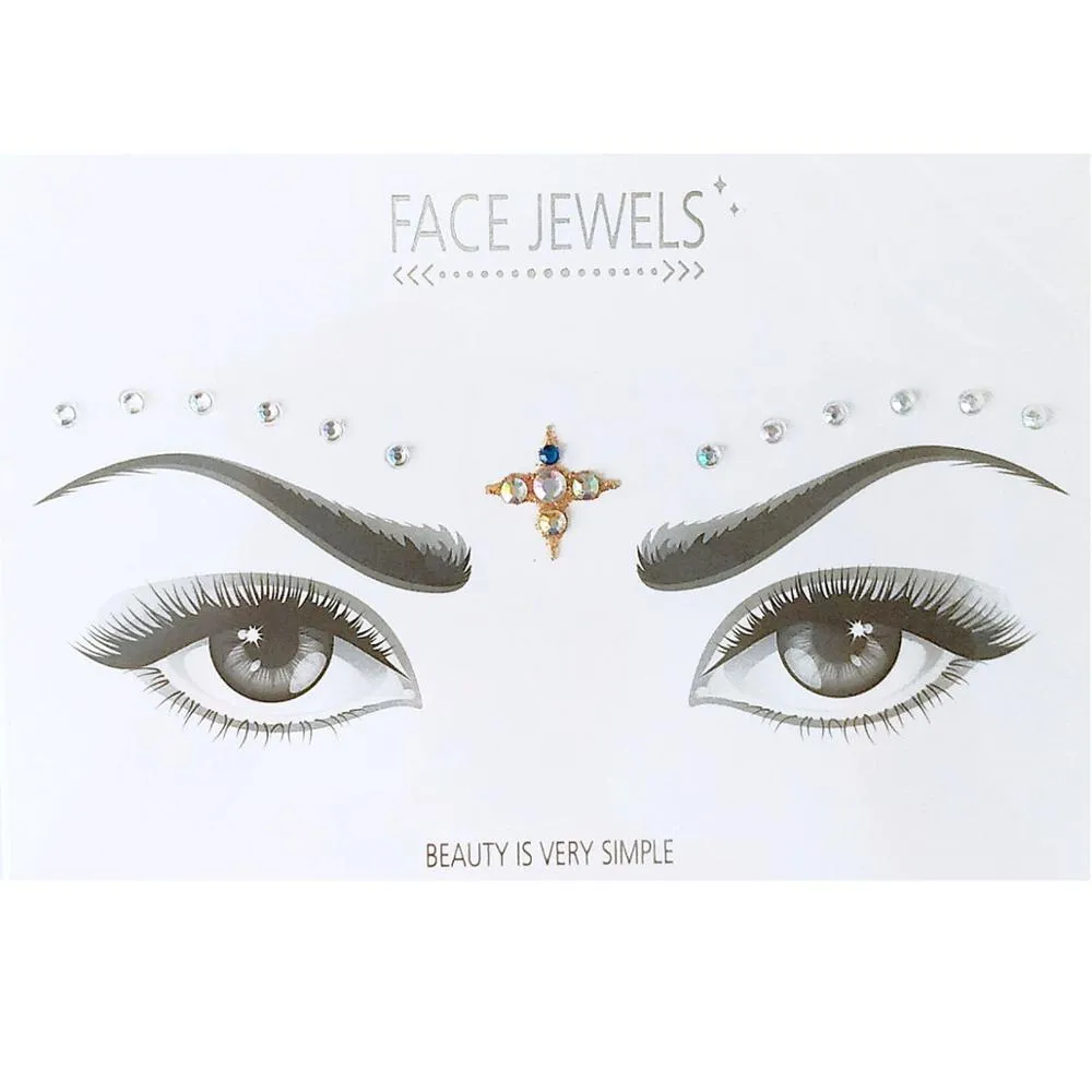 Face Jewels Tribal Face Bindi Sticker Sets 16 Different Styles Faceted Marquis Teardrop Iridescent Clear Colored Gold Diamond Shaped Accent Your Eyes Check Them Out!