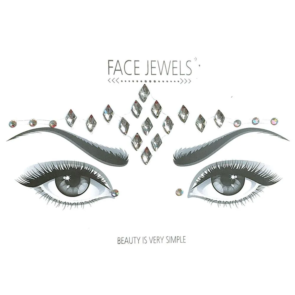 Face Jewels Tribal Face Bindi Sticker Sets 16 Different Styles Faceted Marquis Teardrop Iridescent Clear Colored Gold Diamond Shaped Accent Your Eyes Check Them Out!