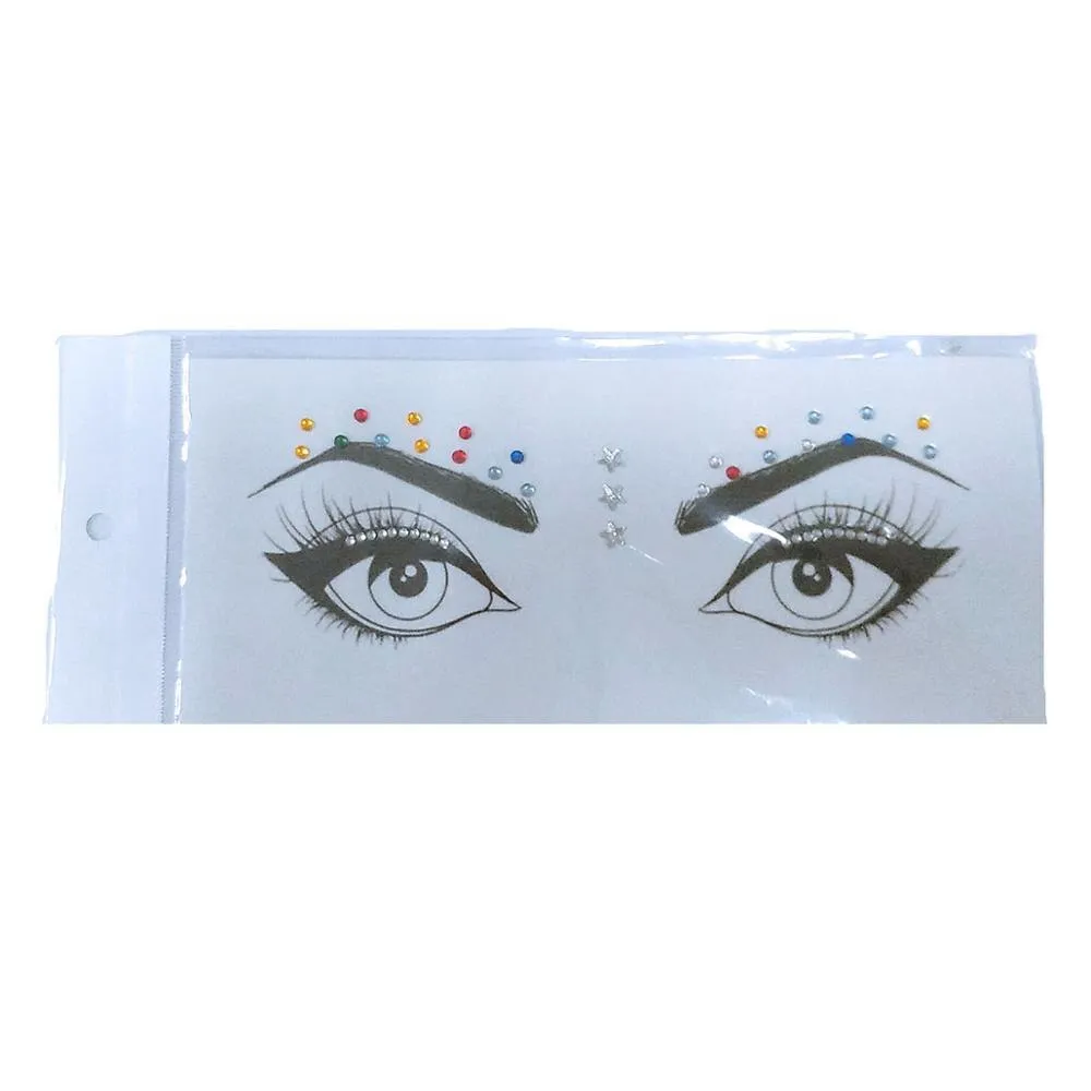 Face Jewels Tribal Face Bindi Sticker Sets 16 Different Styles Faceted Marquis Teardrop Iridescent Clear Colored Gold Diamond Shaped Accent Your Eyes Check Them Out!