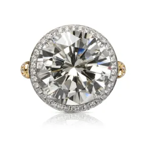 KUBRA 16 CARAT ROUND CUT K COLOR SI1 CLARITY DIAMOND ENGAGEMENT RING PLATINUM GIA CERTIFIED 15 CT K SI1 BY MIKE NEKTA