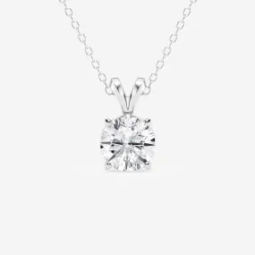 Lab Grown Round Diamond Solitaire Pendant