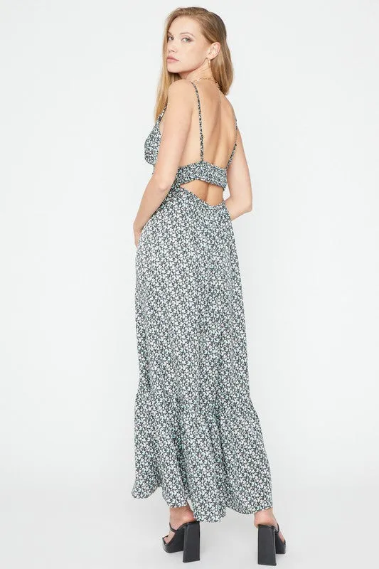 Late To The Party Printed Satin Maxi Dress