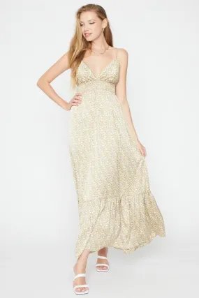 Late To The Party Printed Satin Maxi Dress