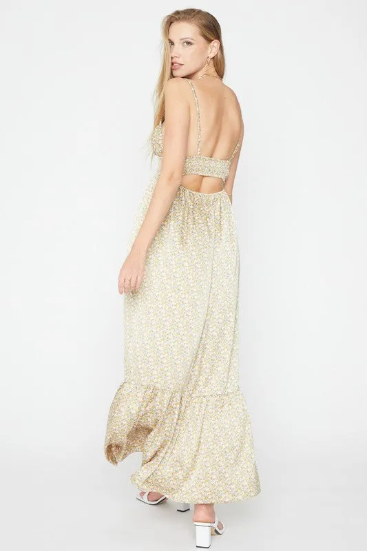 Late To The Party Printed Satin Maxi Dress