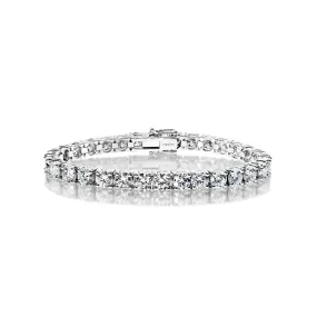 Limor 19 Carat Round Brilliant Lab Grown Diamond Tennis Bracelet in 14k White Gold