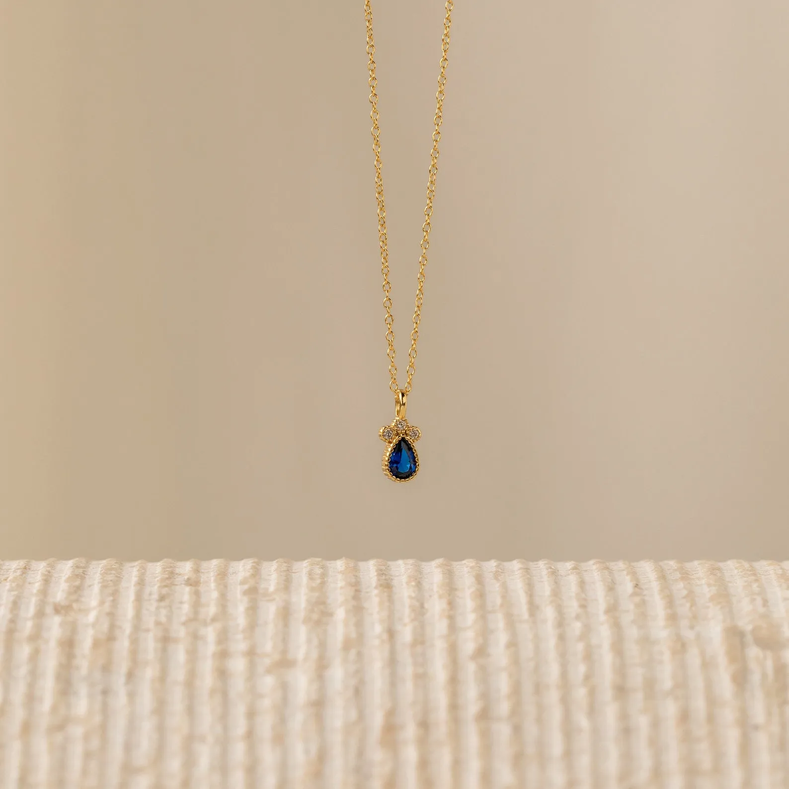 Lorelei Sapphire Teardrop Necklace