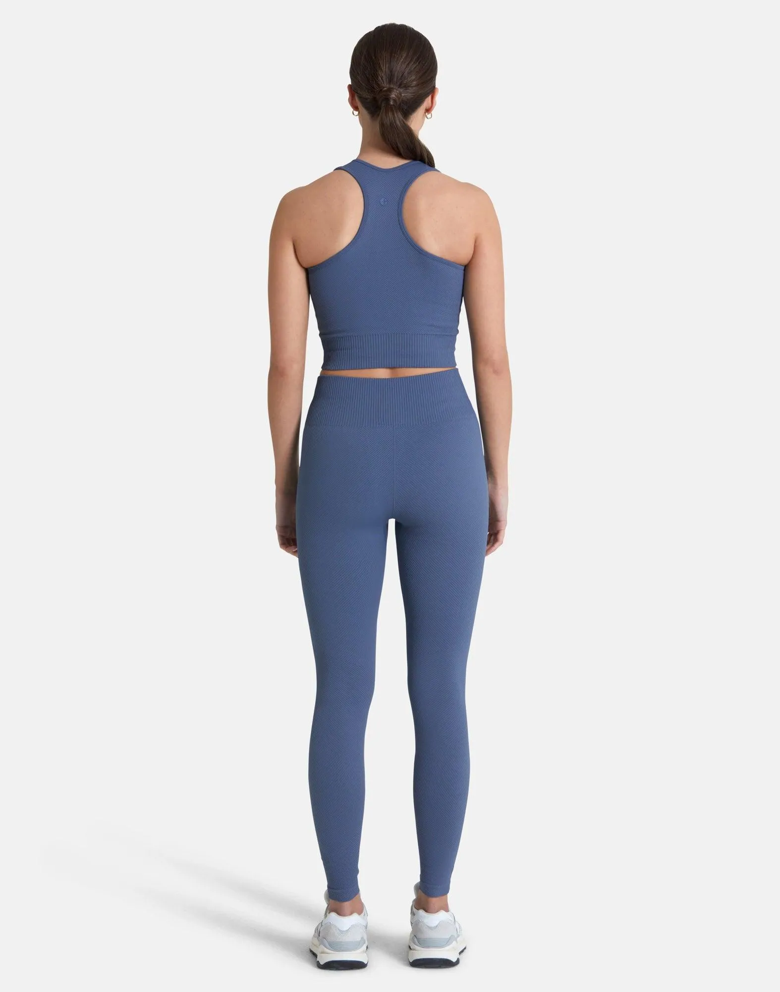 Lotus Chevron Legging in Thunder Blue