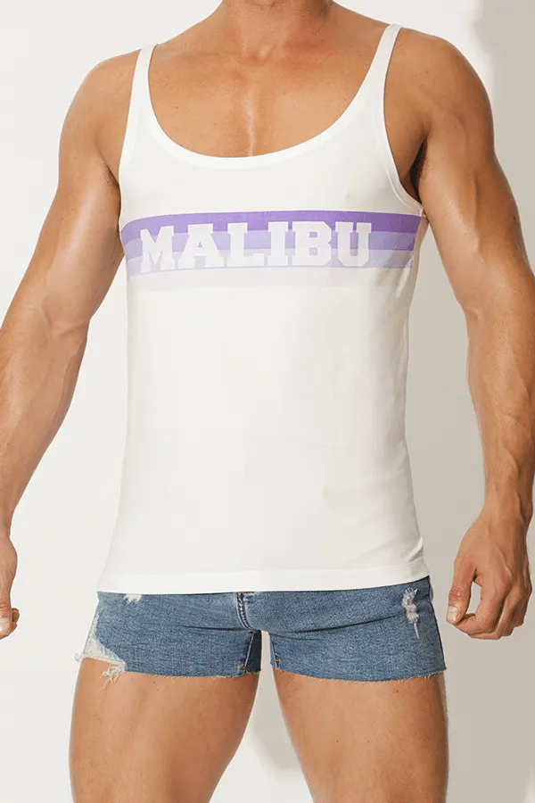 Malibu Gradient Wide-Cut Tank Top - Violet