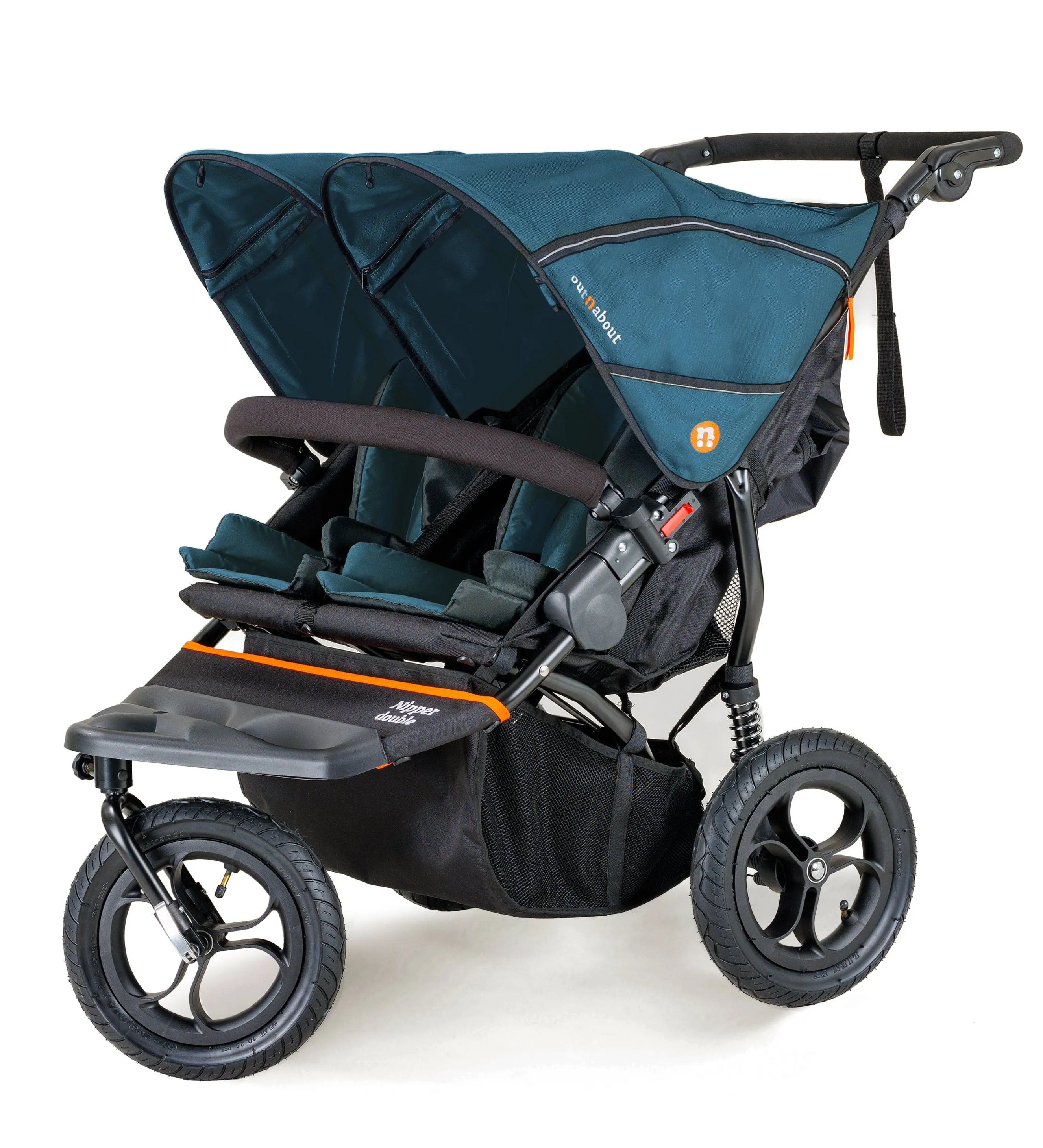 Out n About Nipper V5 Double Pushchair Twin Bundle - Highland Blue