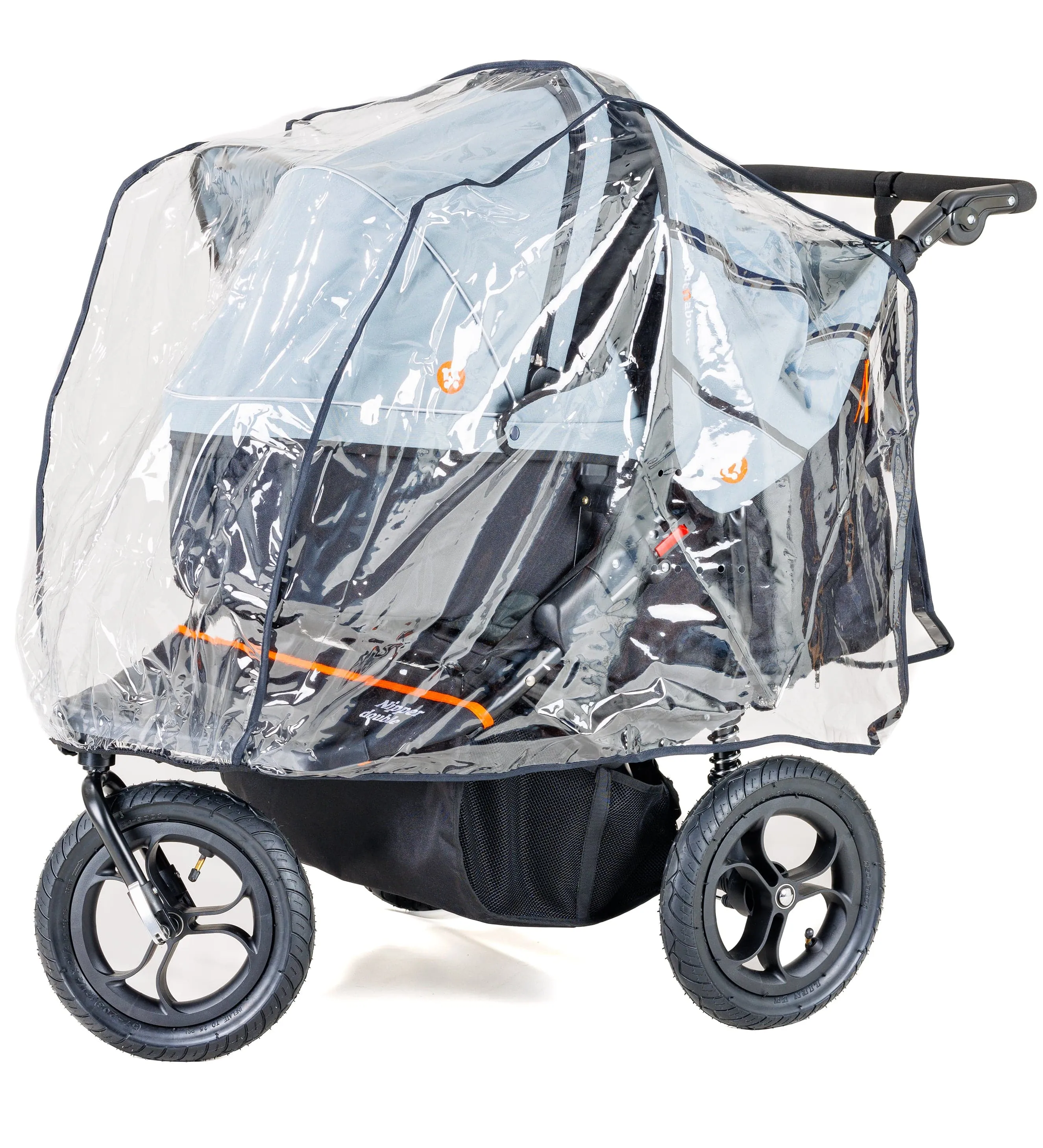 Out n About Nipper V5 Double Pushchair Twin Bundle - Highland Blue