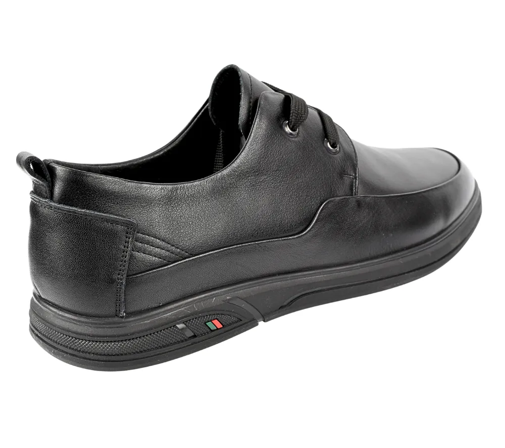 Pantofi casual, barbati, MELS, 9991191 negru, piele naturala