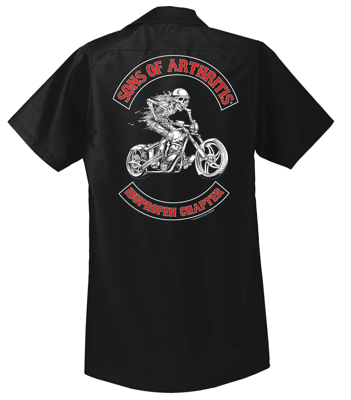 "Ibuprofen Chapter" Biker work shirt