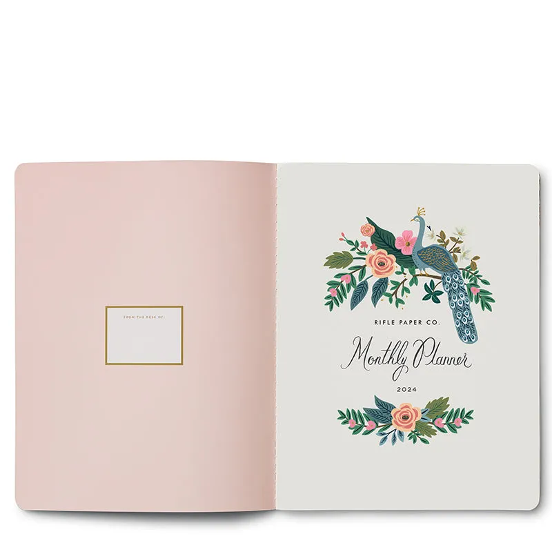 RIFLE PAPER CO. | 2024 Monthly Planner - Peacock