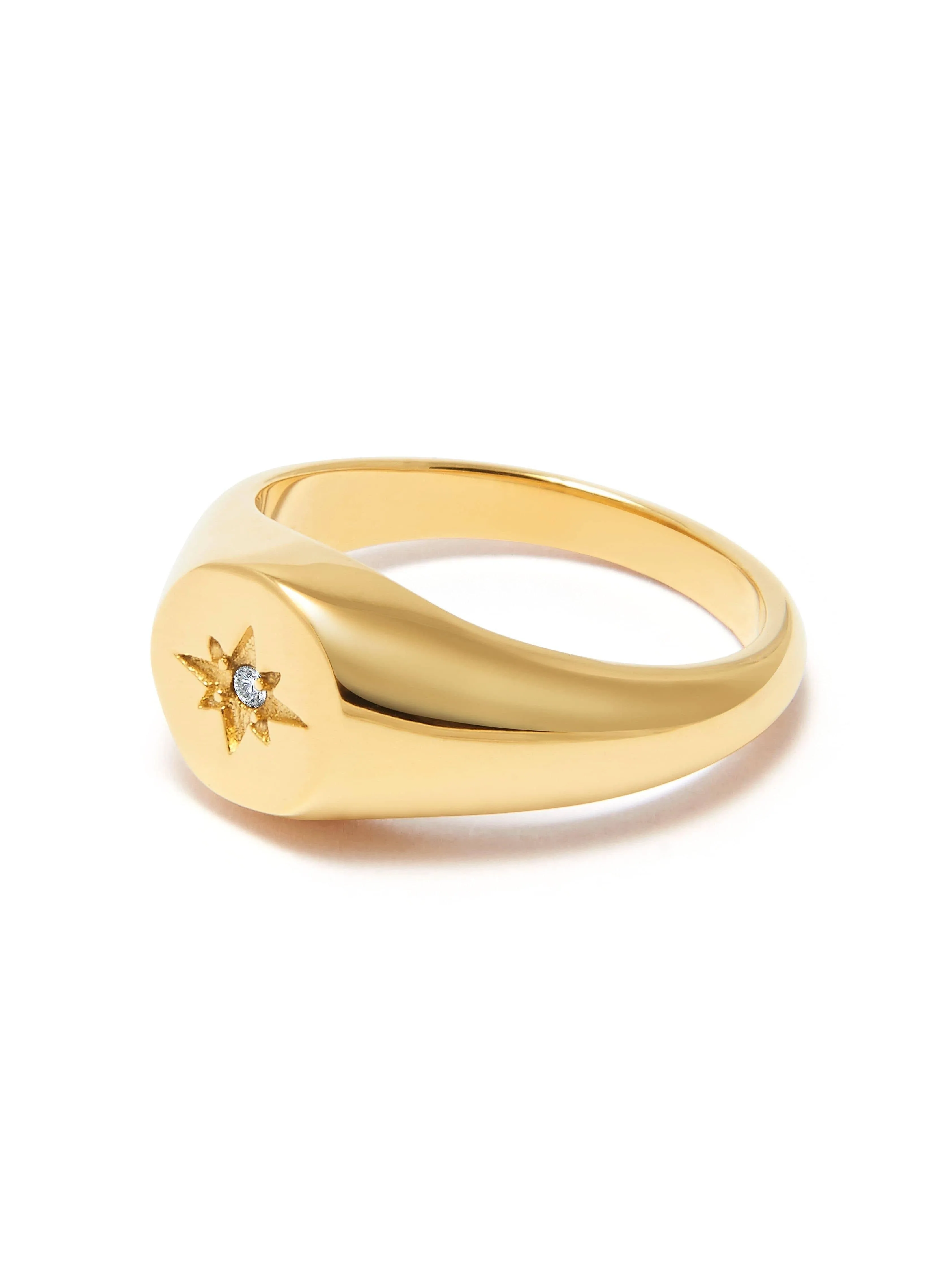 Skyfall Mini Starburst Ring in Gold