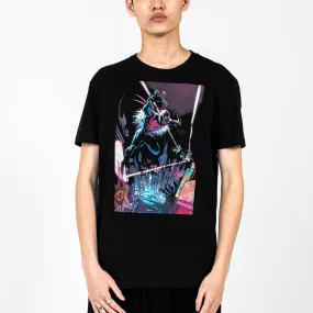 Spider-Man 2099 Leaping Through the Air Black Tee