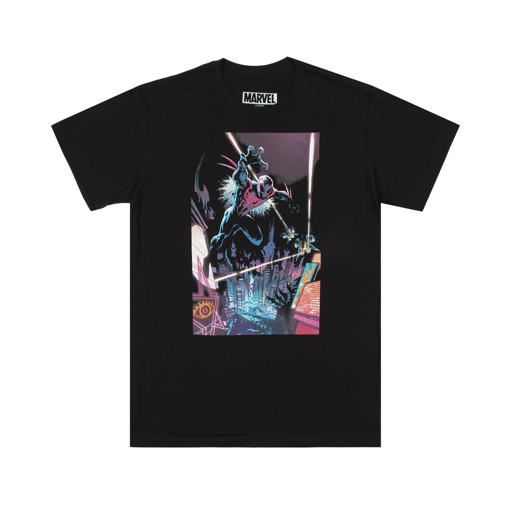 Spider-Man 2099 Leaping Through the Air Black Tee