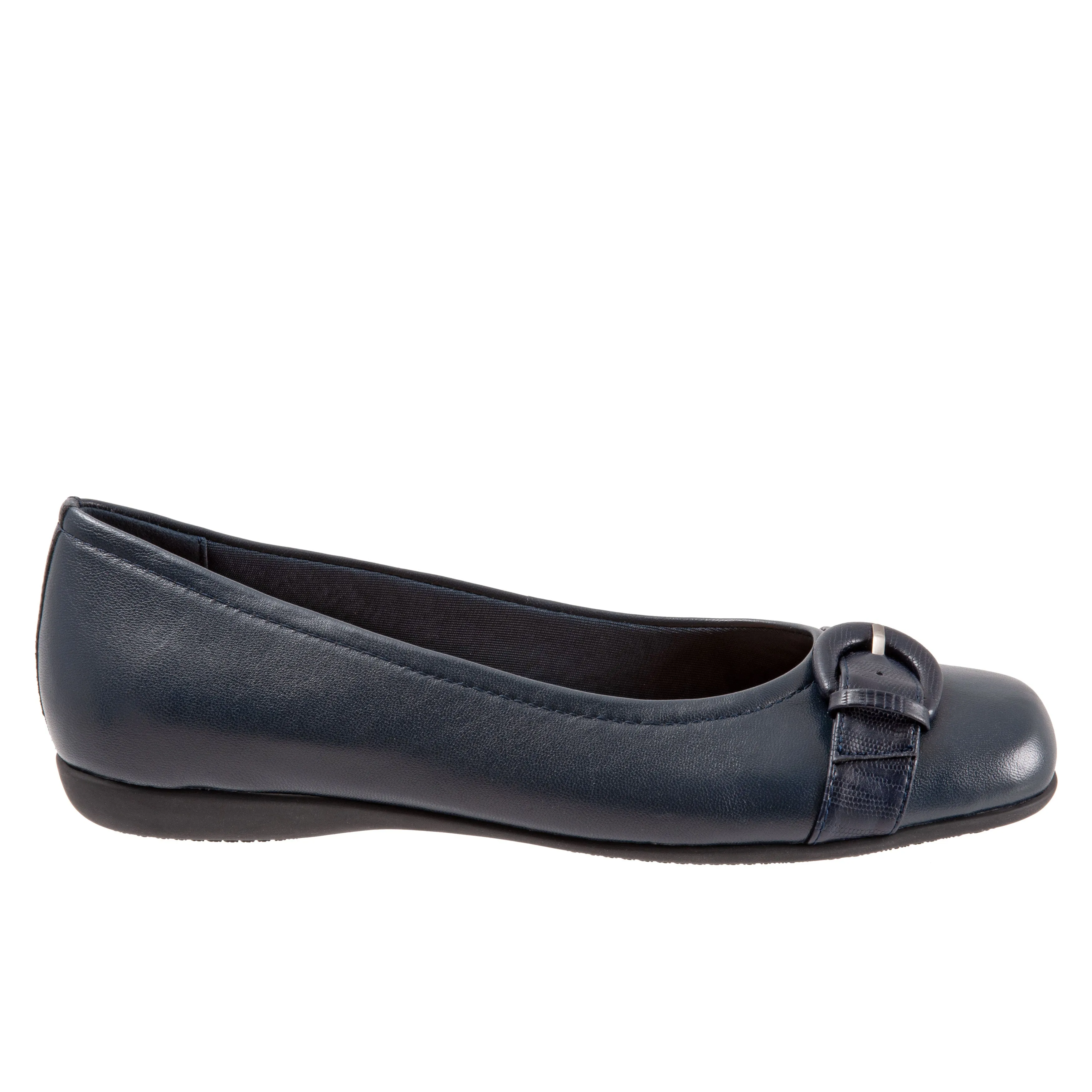 Sylvia Navy Leather Slip-ons - Size 10.5 AA only