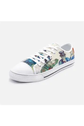 The Drinkers by Van Gogh Unisex Low Top Canvas Shoes