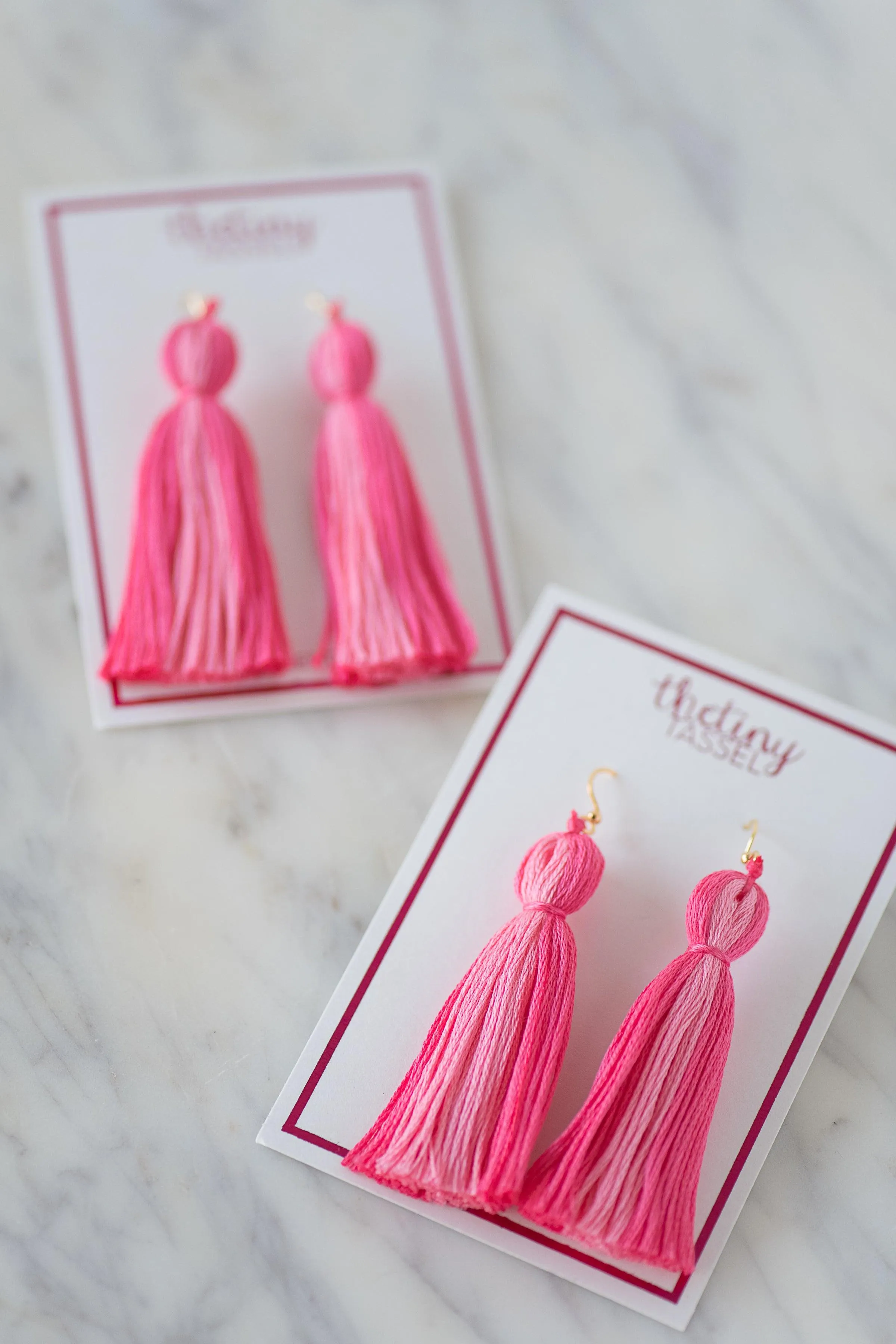 The Lilly Tassel Earring in Pink