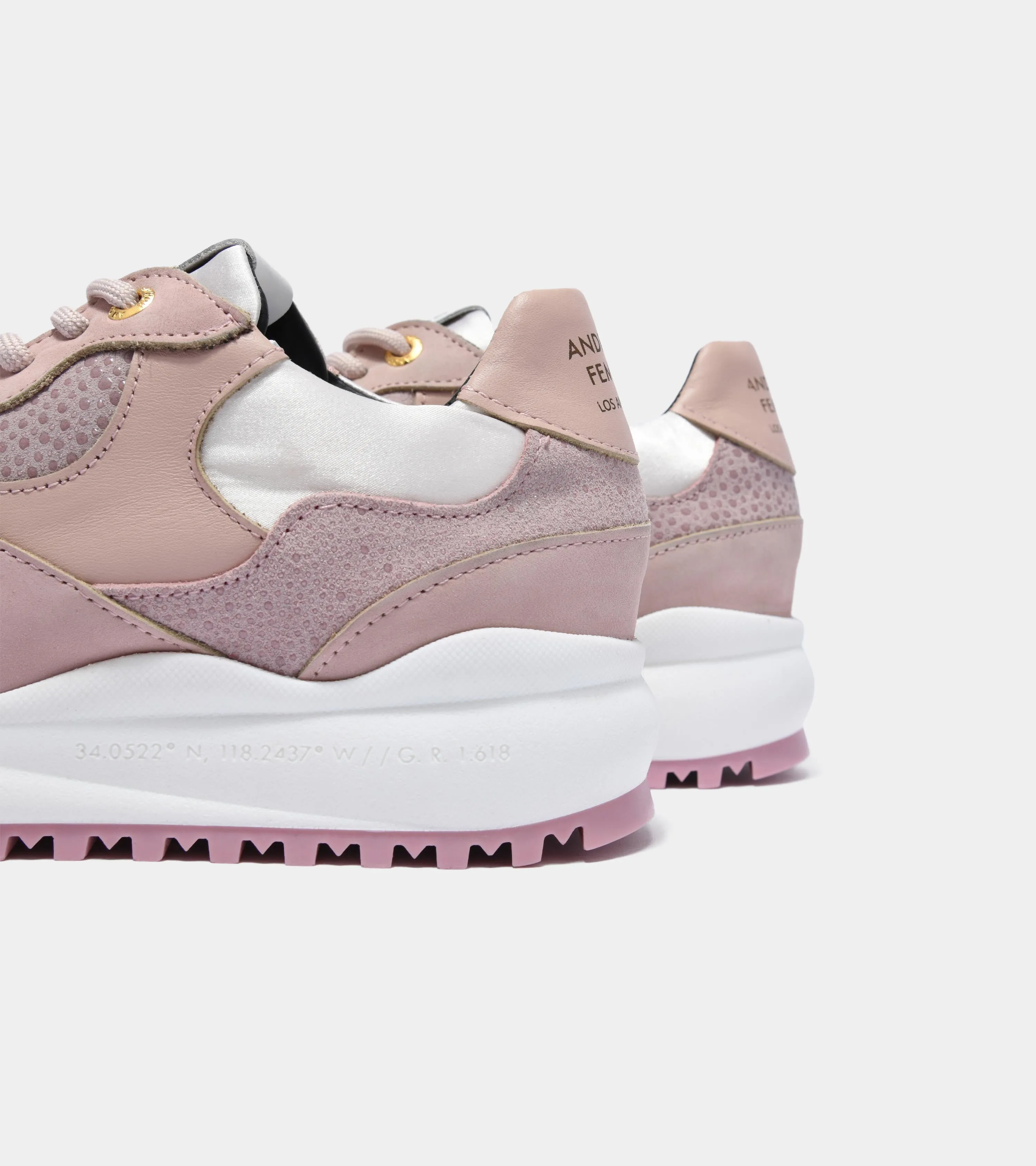 Womens Santa Monica  | Blush Stingray Suede Satin AFP193-02