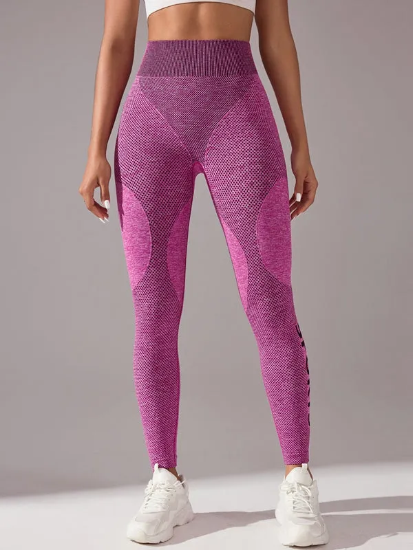 ZASUWA Female Contrast Color Push-up Scrunch Bum Leggings